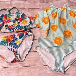 2 Old Navy Girls Swim suit, bikini’s. Size M (8)